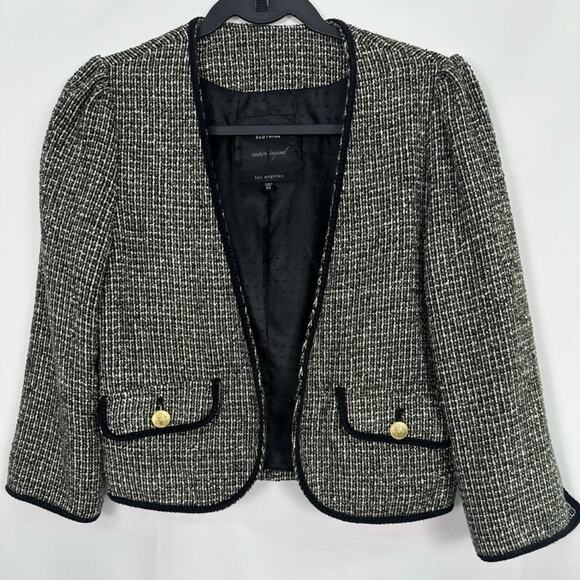 Sanctuary Los Angeles Black & White Tweed Cardigan Blazer Women’s XS - Picture 1 of 9